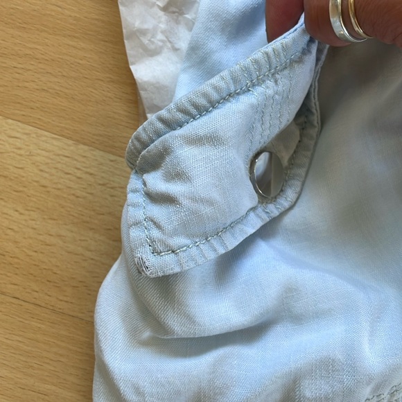 Ramy Brook Belted Paper Bag Giselle Shorts Chambray NWT Size XS - Picture 8 of 13